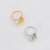 DANGLE HEART CZ RIBBON NOSE HOOP 316L SURGICAL STEEL
